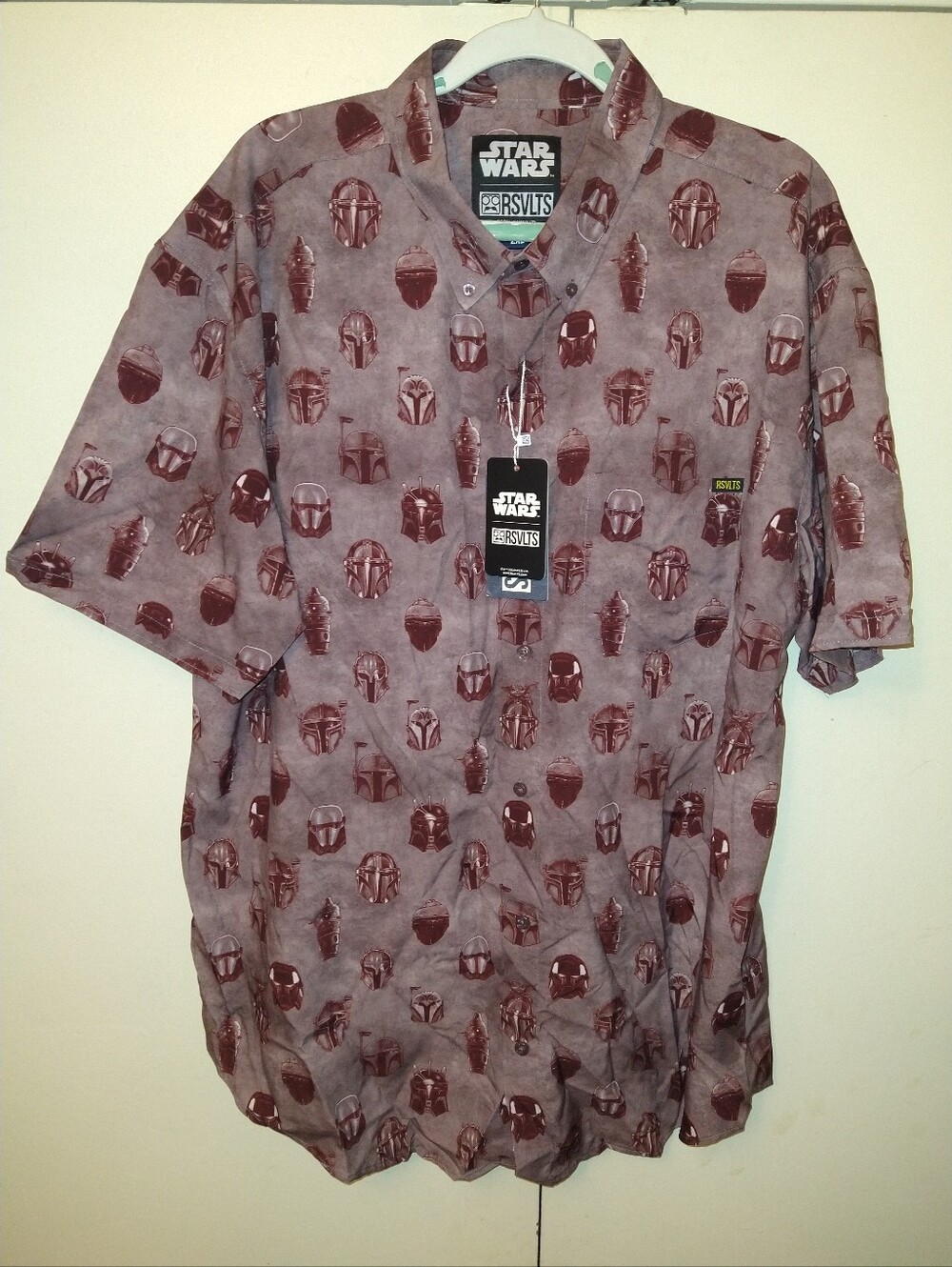NWT RSVLTS Star Wars "Heavy Metal" The Mandalorian Kunuflex Shirt Men's 2XL